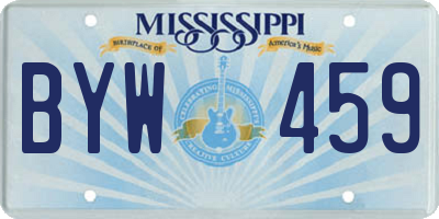 MS license plate BYW459