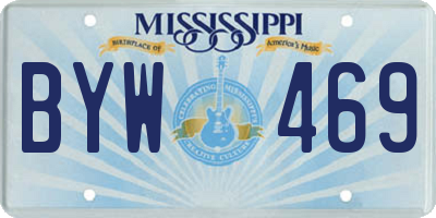 MS license plate BYW469