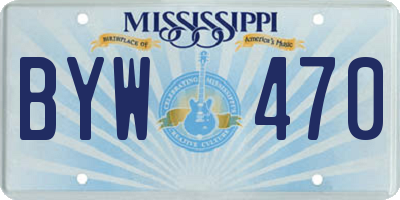 MS license plate BYW470