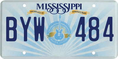 MS license plate BYW484