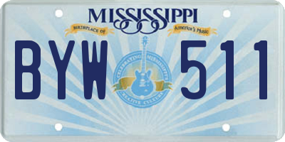 MS license plate BYW511