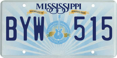 MS license plate BYW515