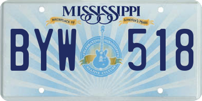 MS license plate BYW518