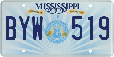 MS license plate BYW519