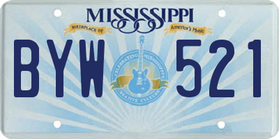 MS license plate BYW521