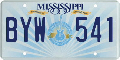MS license plate BYW541