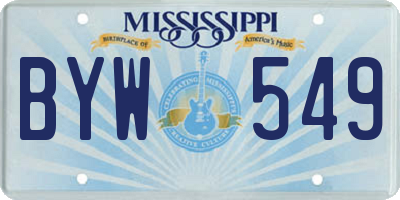 MS license plate BYW549