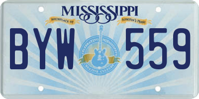 MS license plate BYW559