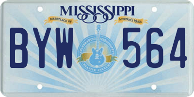 MS license plate BYW564