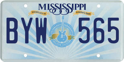 MS license plate BYW565