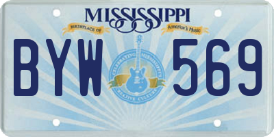 MS license plate BYW569