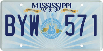 MS license plate BYW571