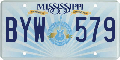 MS license plate BYW579