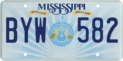 MS license plate BYW582