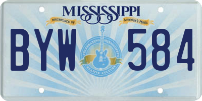 MS license plate BYW584