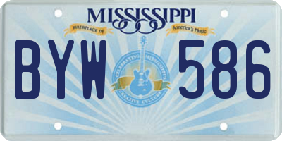 MS license plate BYW586