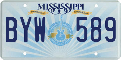 MS license plate BYW589