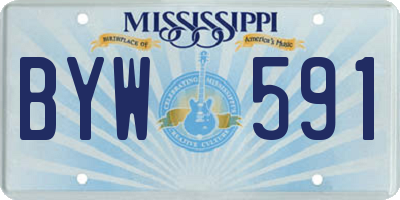 MS license plate BYW591