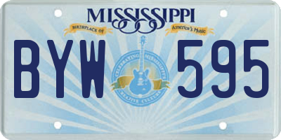 MS license plate BYW595