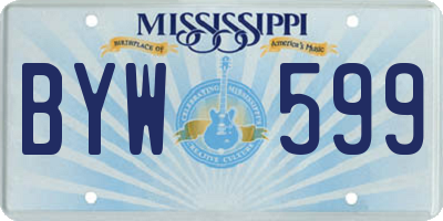 MS license plate BYW599