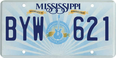 MS license plate BYW621