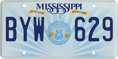 MS license plate BYW629