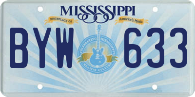 MS license plate BYW633