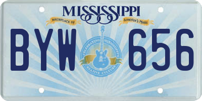MS license plate BYW656