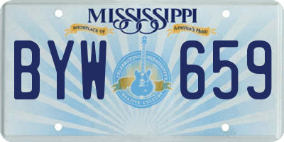 MS license plate BYW659