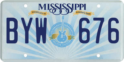 MS license plate BYW676
