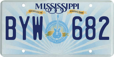 MS license plate BYW682