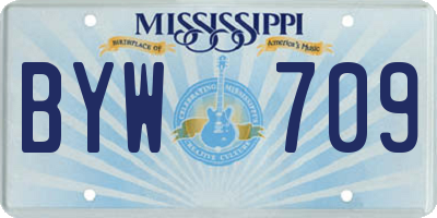 MS license plate BYW709