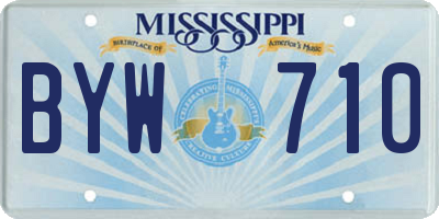 MS license plate BYW710
