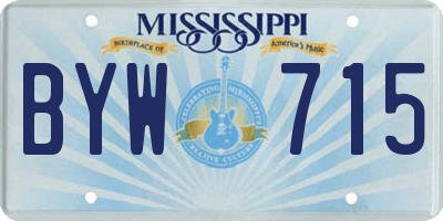 MS license plate BYW715