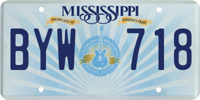 MS license plate BYW718