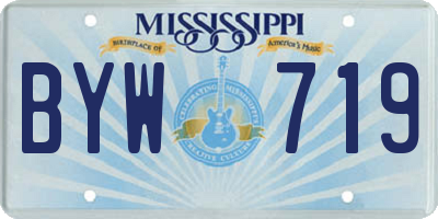MS license plate BYW719