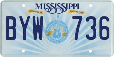 MS license plate BYW736