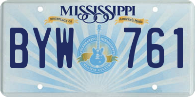 MS license plate BYW761