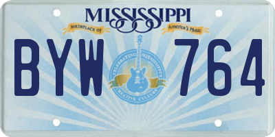 MS license plate BYW764