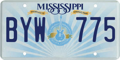 MS license plate BYW775