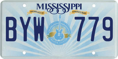 MS license plate BYW779