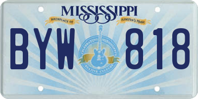 MS license plate BYW818