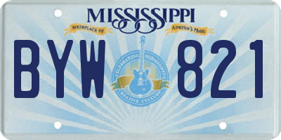 MS license plate BYW821