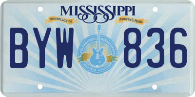 MS license plate BYW836