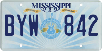 MS license plate BYW842
