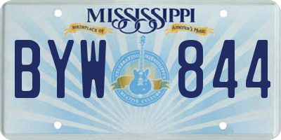 MS license plate BYW844