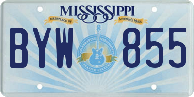 MS license plate BYW855