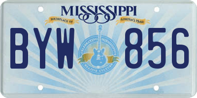 MS license plate BYW856
