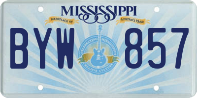 MS license plate BYW857