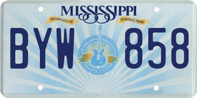 MS license plate BYW858